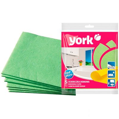 Салфетка хозяйственная YORK 5шт вискозная Домашняя сухие*36