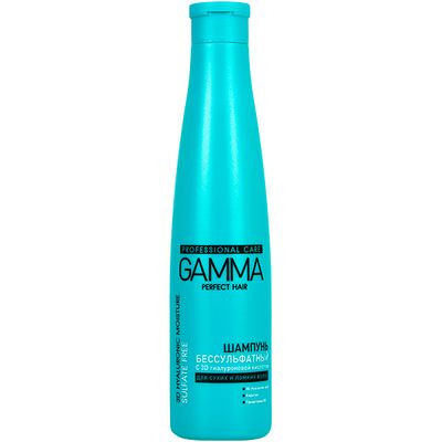 Шампунь для волос GAMMA Perfect Hair 350мл Бессульфатный с 3D гиалуроновой кислотой*6
