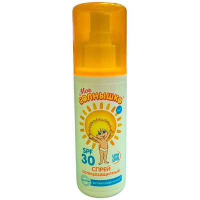 Спрей детский МОЕ СОЛНЫШКО 100мл Солнцезащитный SPF 30