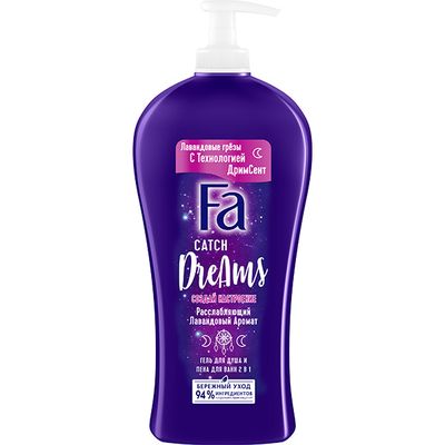 FA 750мл Гель для душа и Пена для ванн 2в1 Catch Dreams