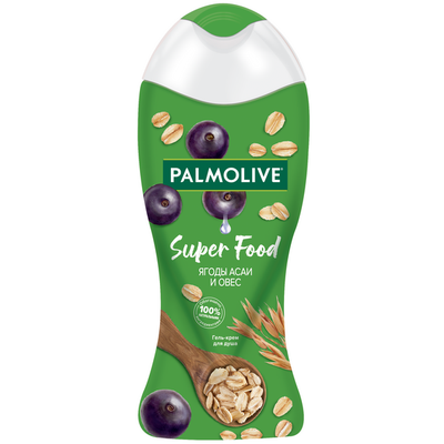 Гель для душа PALMOLIVE Super Food 250мл Ягоды Асаи и Овес