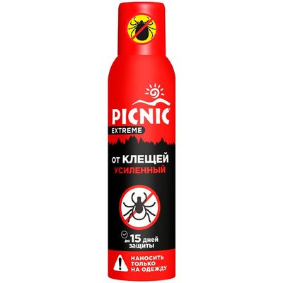 Средства от насекомых PICNIC Extreme 150см3 Аэрозоль от клещей