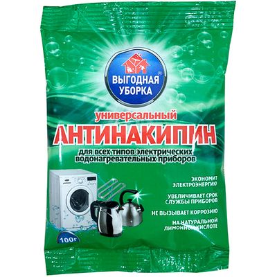 Средство о накипи ВЫГОДНАЯ УБОРКА 100г Антинакипин универсальный