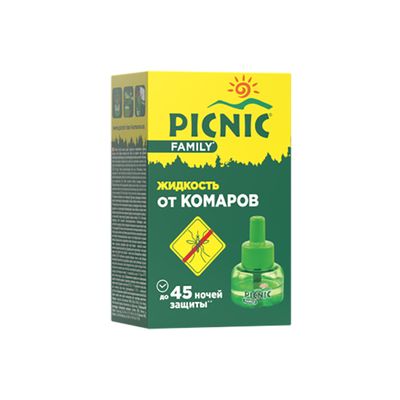 Средство от летающих PICNIC Family 30мл жидкость от комаров 45 ночей*12