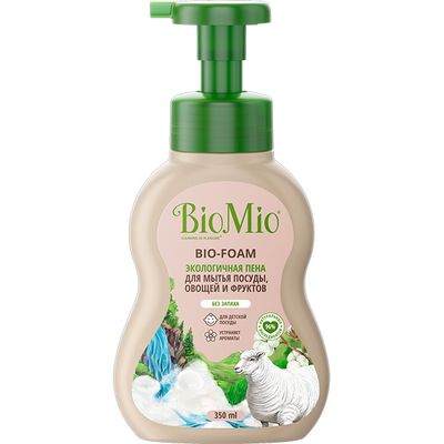 Пена для мытья посуды BIO MIO Bio-Foam 350мл БЕЗ ЗАПАХА