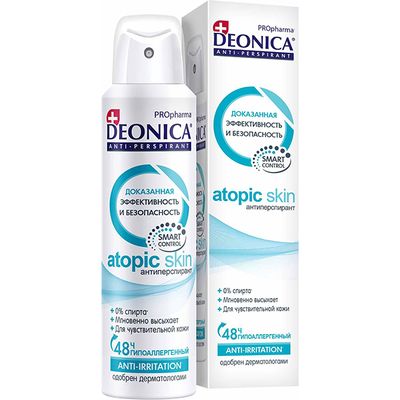 DEONICA PROpharma 150мл Дезодорант для тела Антиперспирант ATOPIC SKIN спрей