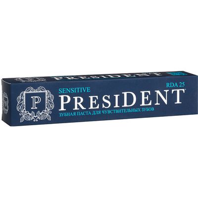 Зубная паста PRESIDENT 75г Sensitive (25 RDA)
