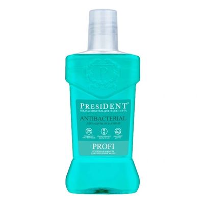 Ополаскиватель для полости рта PRESIDENT 250мл Antibacterial Мощная Защита