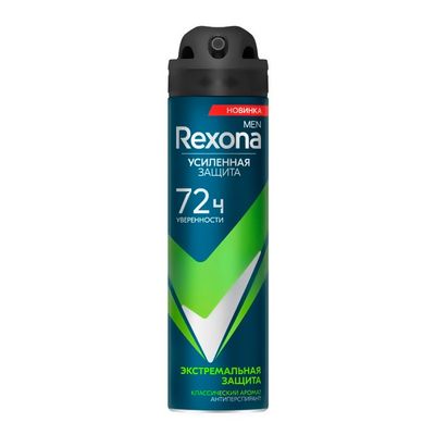 Дезодорант-антиперспирант для тела REXONA/РЕКСОНА MEN 150мл Экстремальная защита аэрозоль