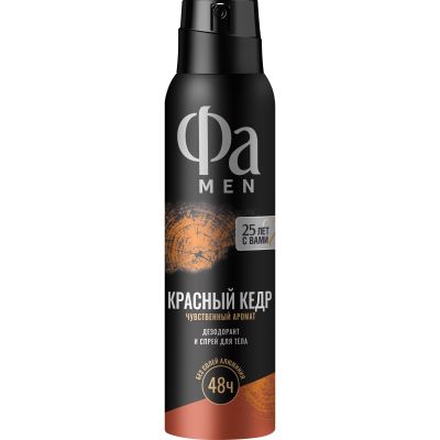 Дезодорант для тела ФА MEN 150мл Red Cedarwood спрей