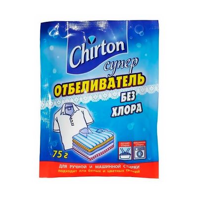 Отбеливатель CHIRTON 75г Кислородный супер-отбеливатель (порошок)