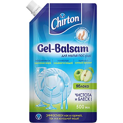 Гель-бальзам для мытья посуды CHIRTON 500мл Яблоко
