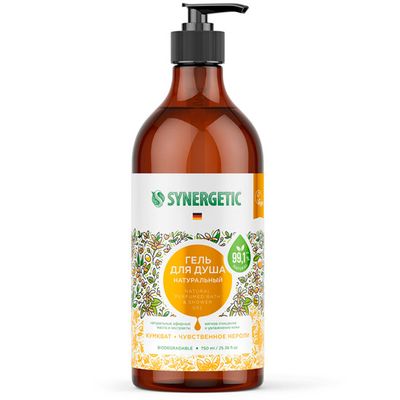 Гель для душа SYNERGETIC 750мл Кумкват и чувственное нероли натуральный биоразлагаемый