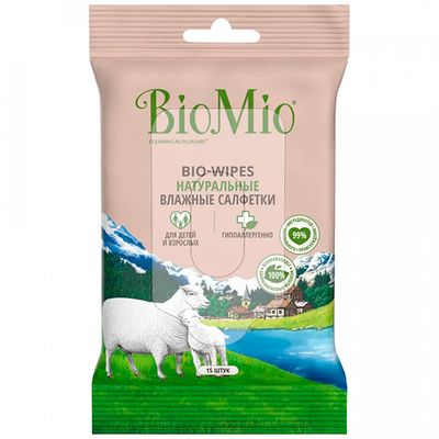 Влажные салфетки BIO MIO 15шт Bio-WIPES (кор.14 шт)