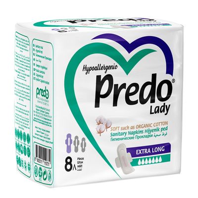 Гигиенические женские прокладки PREDO 8шт EXTRA LONG