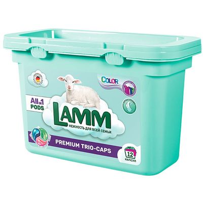 Средство для стирки LAMM 12шт жидкое в капсулах COLOR