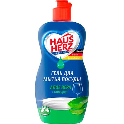 Средство для мытья посуды Haus Herz 450мл Глицерин + Алоэ вера