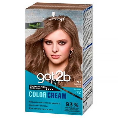GOT2B Color Cream 142,5мл Краска для волос 742 Матовый русый