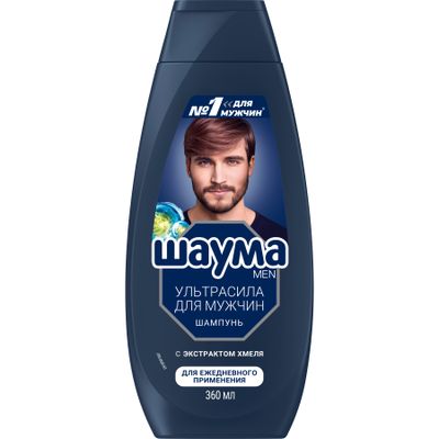 Шампунь для волос ШАУМА MEN 360мл Ultra Сила с экстрактом Хмеля