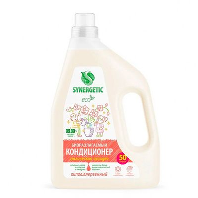 Кондиционер для белья SYNERGETIC 1500мл кондиционер-ополаскиватель для белья Магическая орхидея