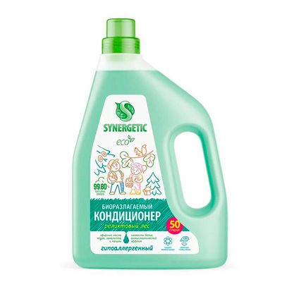 Кондиционер для белья SYNERGETIC 1500мл кондиционер-ополаскиватель для белья Реликтовый лес