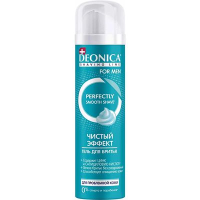 Гель для бритья DEONICA FOR MEN 200мл Чистый эффект