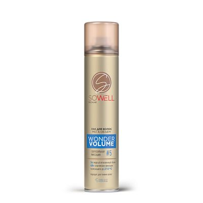 Лак для волос SoWell 300см3 Wonder Volume Мега объем от корней  сверхсильной фиксации