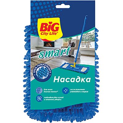 Насадка для швабры BIG City 1шт из микрофибры-шенилл Smart (25шт/ящ)
