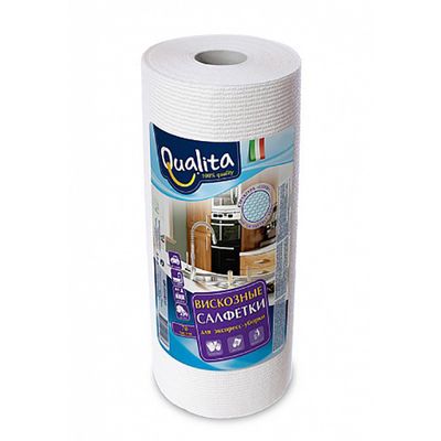 Салфетки хозяйственные QUALITA 70шт из вискозы в рулоне КК/6