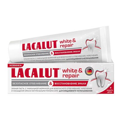 Зубная паста LACALUT 75мл white&repair
