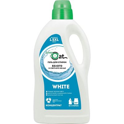 Гель для стирки Green Cat 1500мл Белого белья