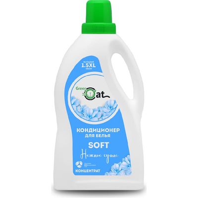Кондиционер для белья Green Cat 1500мл Кондиционер ополаскиватель Soft