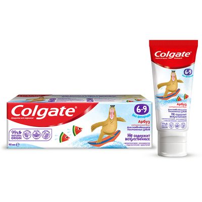 Зубная паста COLGATE 60мл для детей 6-9 без фторида