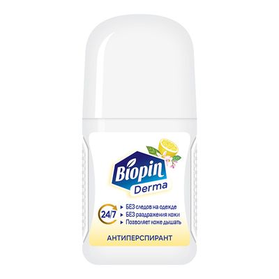 Дезодорант для тела Biopin Derma 50мл Антиперспирант Фруктовый микс рол