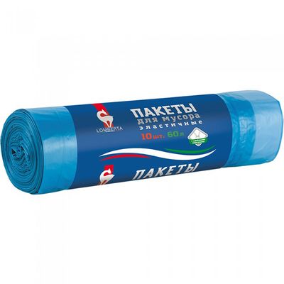Пакеты для мусора LOMBERTA 10шт 60л с затяжкой (42шт/ящ)