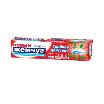Зубная паста НОВЫЙ ЖЕМЧУГ 100мл Тройное действие