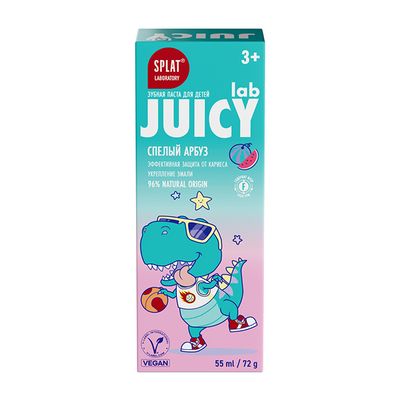 Зубная паста JUICY LAB 55мл со фтором Арбуз детская