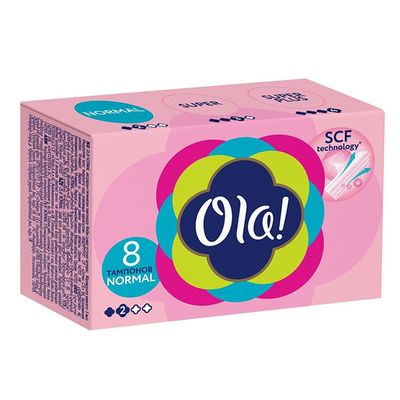 Женские тампоны OLA! Silk Sense 8шт гигиенические из органического хлопка Normal