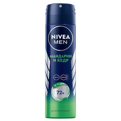 Дезодорант для тела NIVEA MEN 150мл спрей Мандарин и кедр