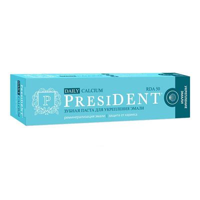 Зубная паста PRESIDENT DAILY 68г Calcium