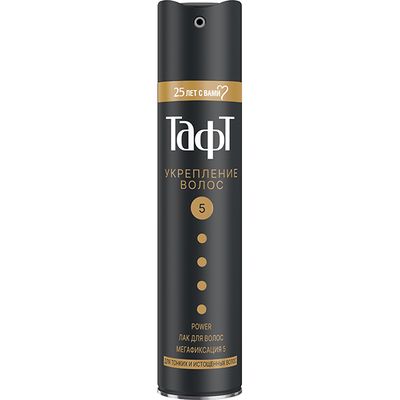 TAFT/ТАФТ Power 225мл Лак для волос Укрепление волос, для тонких и истощенных волос, мегафиксация*6