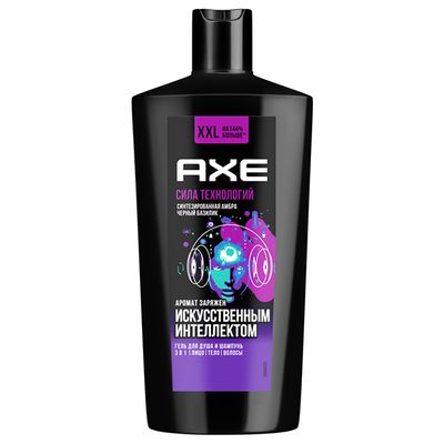 Гель для душа и шампунь AXE/АКС 610мл Сила Технологий
