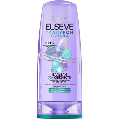 Бальзам-ополаскиватель для волос L'OREAL Elseve 400мл Гиалурон