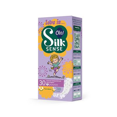 Ежедневные женские прокладки OLA! SILK SENSE 30шт Light Teens стринг-мультиформ микс