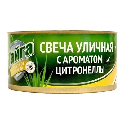 Свеча ТАЙГА 120г от комаров уличная с ароматом цитронеллы