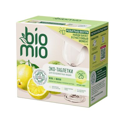 Таблетки для ПММ BIO MIO Bio-Tabs 25шт/10г Бергамот и юдзу