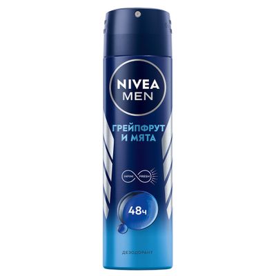 Дезодорант для тела NIVEA MEN 150мл Грейпфрут и мята спрей