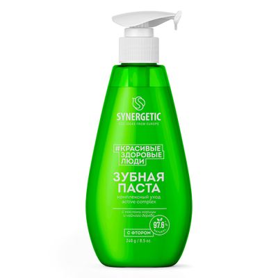 Зубная паста SYNERGETIC 240г комплексный уход и реминерализация ACTIVE COMPLEX
