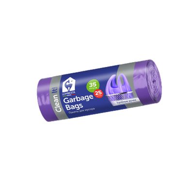 Пакет для мусора LOMBERTA 35л 25шт с ручками (тип майка) ПНД (шоу-бокс)