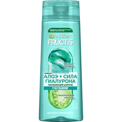Шампунь для волос GARNIER Fructis 400мл увлажняющий Алоэ+Сила Гиалурона